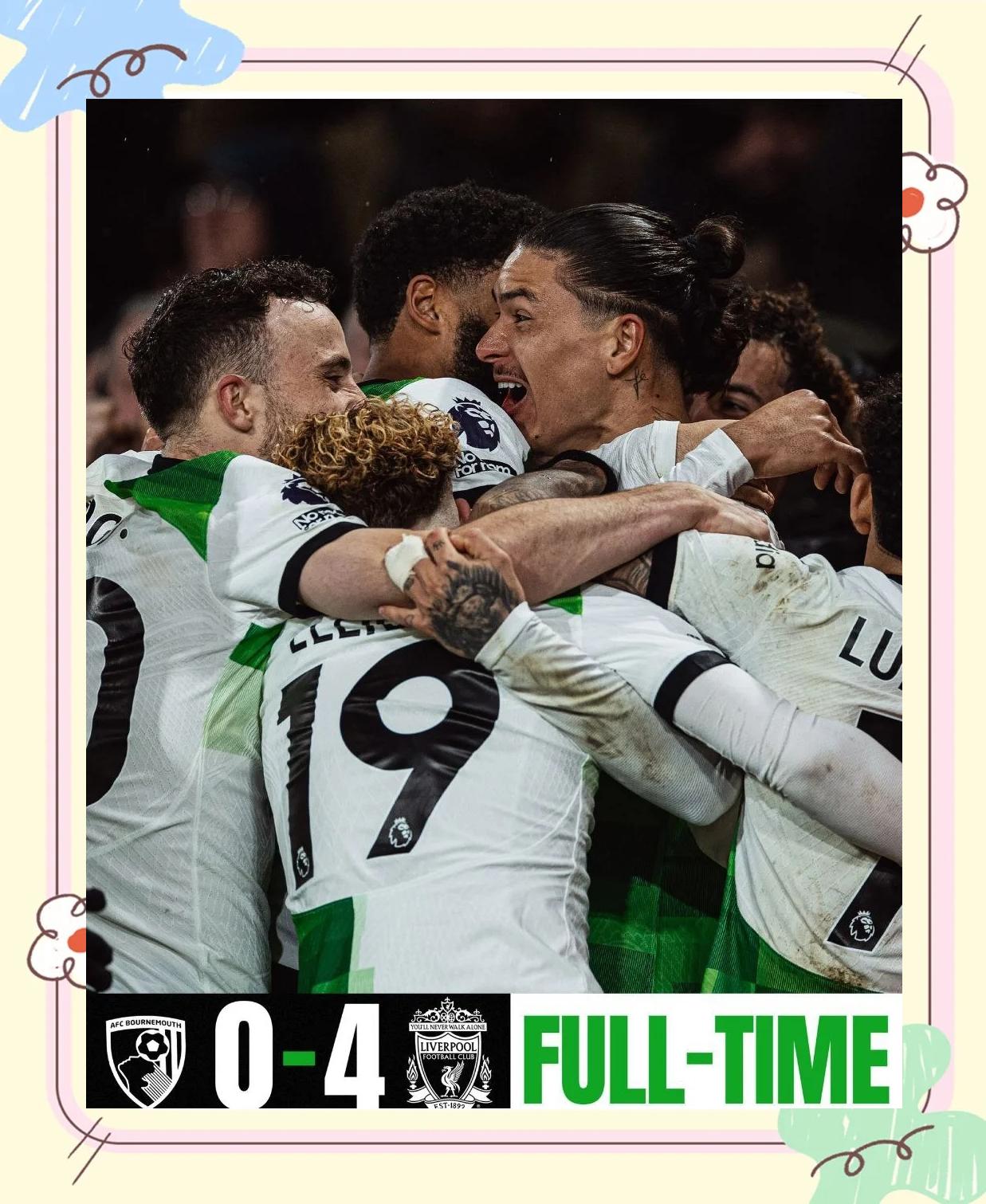 关于利物浦客场重建信心，-完胜伯恩茅斯的信息